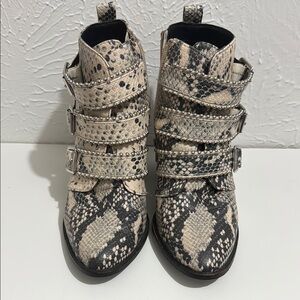 Steve Madden Snake Print Ankle Boots